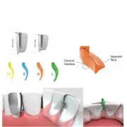 Dental Anterior Wedges Matrix Bands Interdental Curved Wedge Kit Fit Garrison