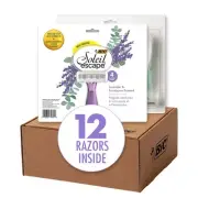 BIC Soleil Escape Women's Disposable Razors, 4 Blade, Scented Handles, 12 Pack