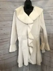 Jerry Lewis Classic Luxuries Women’s Coat Vanila Color Size S Small