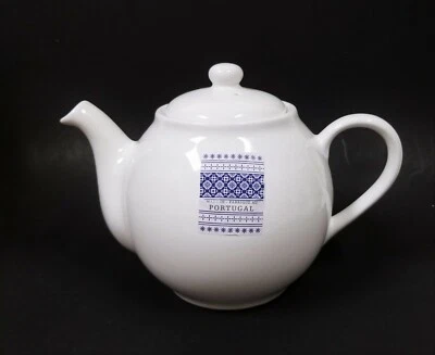 NEW MATCERAMICA WHITE CERAMIC COFFEE TEA POT,TEAPOT-6 CUPS-FROM PORTUGAL