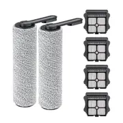 iDeer life 6 Pack Replacement ( 4 Filter + 2 Rolling Brush) Kit for Tineco S5