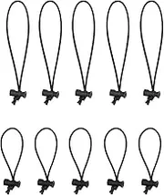 Foto&Tech Multipurpose Extra Thick Toggle Tie/Elastic Cable Tie&Organizer Adjustable Cable Strap/Instant Clutter Killer/Tangle Tamer/Cable Management for Cord&Cable Reusable (5PC 25CM+5PC 16CM Black)