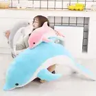 30/ 50CM Dolphin Plush Toys Blue Pink Grey Stuffed Dolphin Sofa Cushion