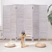 Costway6 Panel Room Divider Screen Furniture Venetian Wooden Slat Home 170cm Tall