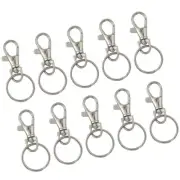 20 Sets Large-Sized Metal Lobster Clasps Swivel Clasps Keychains Keyfobs Charms