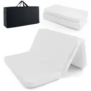 Costway Portacot Mattress Portable Travel Foam Cot Mattress w/Carring Bag Foldable