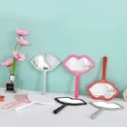 1PC Handheld Makeup Mirror Lip Shape Makeup Mirror DIY Mini Small MirrSA LW❤