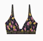 Calvin Klein Women's CK ONE Lightly Lined Triangle Bralette,Sweet Rosie Print,M