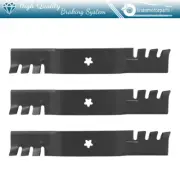 3 Mulching Blades FOR 54" Craftsman Husqvarna Poulan 532187255, 532187256