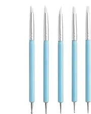 Nail Dotting Tool - 5 Pieces Double Tipped Nail Pen | Silicone Clay Sculpting Tools, Pottery Polish & Decoration Products, Point Drill Pen for Young, Old, Professionals