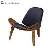 在飛比找momo購物網優惠-【柏蒂家居】哈里斯時尚曲木造型設計皮坐墊休閒椅