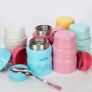 【THERMOS 膳魔師】不鏽鋼真空保溫食物燜燒罐 470ml歐蕾系列 SK3000MR