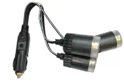 Diesel Light Up 12-Volt 3-Socket Cigarette Lighter Power Adapter- Blue Lights