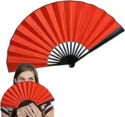 [Generic] Hand Held Fan | Hand Held Silk Fabric Fan Decorations,Creative Chinese Style Handheld Crafts Home Decor for Women, Adults, Kids, Teens