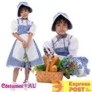Girls Dorothy The Wizard Of Oz Costume Book Week Party Kids Child Fancy Dress