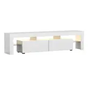 189cm RGB LED TV Stand Cabinet Entertainment Unit Gloss Furniture Drawers Temper