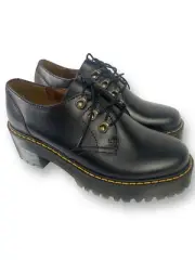 Dr Martens Womens LEONA Black Platform Shoes Oxford SZ US 9 UK 7 EUR 41 NEW