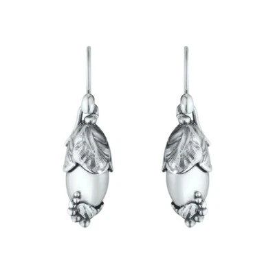 Georg Jensen. Sterling Silver Earrings with Silverstone - Heritage 2024