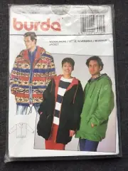 Burda Sewing Pattern 3942 Reversible Stadium Jacket Coat Unisex Sizing Uncut