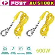 2x 600W Travel Electric Water Heater Element Mini Boiler Hot Water Immersion AU