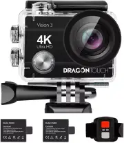 Dragon Touch 4K Action Camera 16MP Vision 3 Underwater Waterproof Camera...
