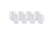 8pc Maxwell & Williams Blend Double Wall 350ml Drink Cup Glass Tumbler Set Clear