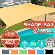 Rectangle Triangle Sun Shade Sail 280GSM 360D HDPE Oxford Heavy Duty Shade Cloth