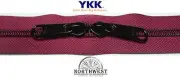 YKK Nylon Coil Zipper Tape # 10 Burgundy 25 yards with 25 Black Zipper Sliders