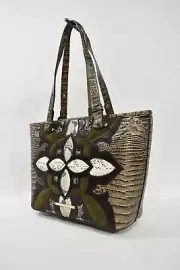 NWT Brahmin Medium Asher Tote/Shoulder Bag in Elmwood Palazzo Multi-Texture