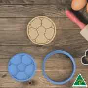 Soccer Ball Cookie Cutter and Embosser Stamp