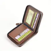 NNEOBA Men's PU Leather Zipper Wallet with Card Holder
