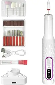 Nail Electric File Drill Kit, Nail Drill Machine Professional Portable, 15000 RPM Rechargeable Manicure Pedicure Tool, Professional Efile Nail Drill Kit For Grooming Grinding Polishing Shaping