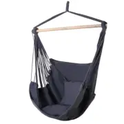 Gardeon Hammock Chair Swing Outdoor Tree Hanging Portable Camping Hammocks Grey