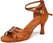 ZYXWVU Damen Tanzschuhe Latein Offene Zehen Professionelle Tanzschuhe Ballsaal Salsa Performance Schuhe