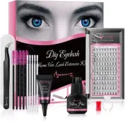 DIY Eyelashes Extension Kit at Home Lash Extension 10D C Curl 0.07MM Mixed Lengt