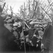 World War I Officers With A Periscope In A Front Line Trench 1915 OLD PHOTO