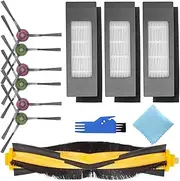 Replacements for Ecovacs DEEBOT OZMO 920 950 N8+ T8 T8MAX T8Power T8AIVI T8+ N8 Pro Plus T5 N5 N10 Plus Robot Vacuum Cleaner, Accessories Kit 3 Filters 6 Side Brush 1 Main Roller Brush(10Pcs)