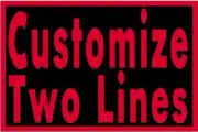 Custom Embroidered 11" x 4" Name Tag 2 LINES Patch With Hook & Loop Fastener #5