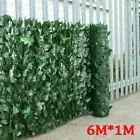6M Roll Artificial Hedge Garden Fake Ivy Leaf Privacy Fence Screening Wall Panel