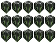 5 New Sets Harrows Noble Standard Dart Flights – Ships w/ Tracking - Green