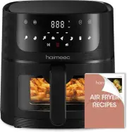 Air Fryer 8-In-1 with 6.3 Qt Capacity and Easy View Windows, Max 400F