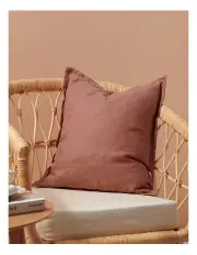 [Natural Home] Ardenne French Linen Cushion 50x50cm in Brown