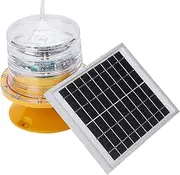 Brilluxa Solar Power Beacon Light, LED Floating Lamp Waterproof IP68, Marine Safety Warning Light, 360 Degree Flashing Signal