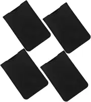 WOFASHPURET 4pcs PU Leather Hair Comb and Eyelash Tweezer Organizer Bag Portable Scissor Holder for Travel and Home Use Durable Storage Case for Hairdressers and Beauty Enthusiasts Black