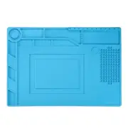 Soldering Mat 10.6.4"x10.6" Silicone Magnetic Electronics Work Mat, Blue