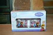 NEW DISNEY FROZEN ELSA, ANNA & OLAF 2 MASON JARS WITH LID & HANDLES HTF