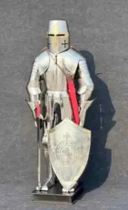 Medieval Templar Armor Suit with Shield - Templar Knight Armor - Crusader Armor