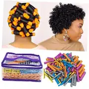 100pcs Perm Rods Set for 1 Count (Pack of 100) Orange+Purle+Gray+Blue+Yellow