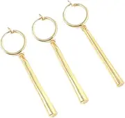 [RAINDEWLL] Zoro Earrings Roronoa Zoro Cosplay Earrings 3pcs Clip on Dangle Anime Earrings