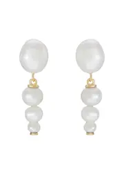 V BY Laura Vann Nicola Pearl Drop Earrings - One Size One Size